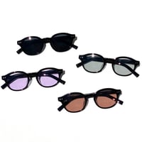 【5colors】オーバルセルフレームサングラス/UV99%cut/Ladies'・Men's  <No.2971>PU leather case