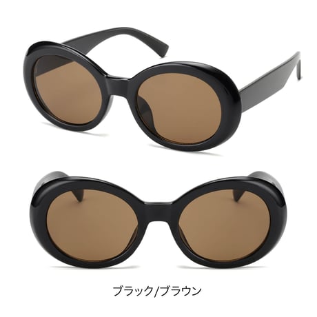 【5colors】オーバルサングラス/UV99%cut/Ladies'・Men's  <No.2975>PU leather case