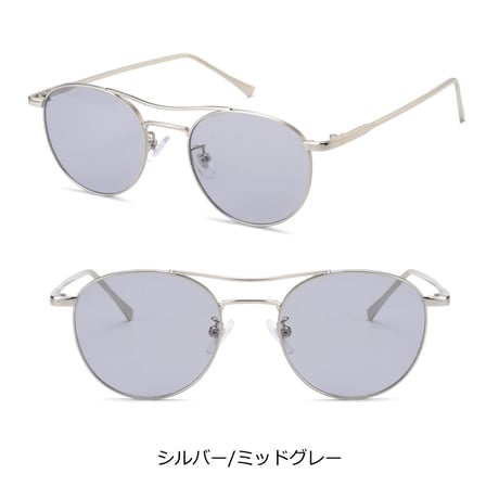【5colors】ダブルブリッジミニボストンサングラス・メガネ/UV99%cut/Ladies'・Men's  <No.3564>PU leather case