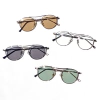 【5colors】ダブルブリッジミニボストンサングラス・メガネ/UV99%cut/Ladies'・Men's  <No.3564>PU leather case
