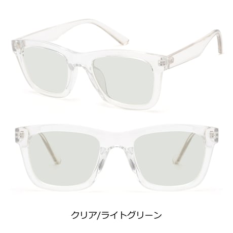 【7colors】スクエア サングラス/UV99%cut/Ladies'・Men's <No.2961>PU leather case