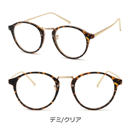 【3colors】ボストンコンビフレームメガネ/UV99%cut/Ladies'・Men's <No.2898>