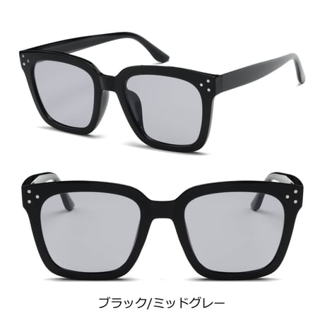 【7colors】ワイドスクエアサングラス/UV99%cut/Ladies'・Men's  <No.2964>PU leather case