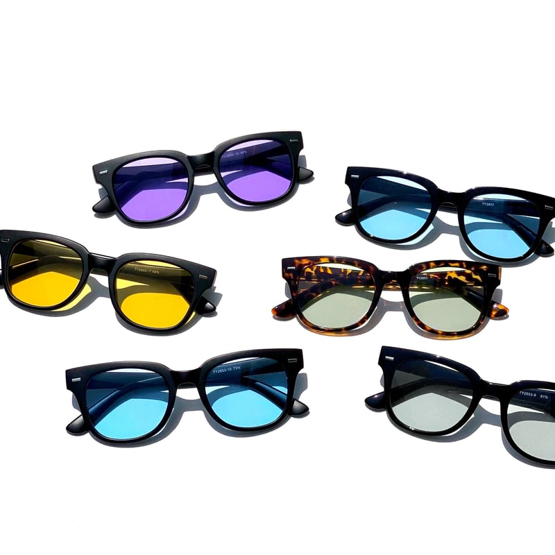 6colors】ウェリントンカラーレンズサングラス/UV99%cut/Ladies 6colors】ウェリントンカラーレンズサングラス/UV99%cut/Ladies