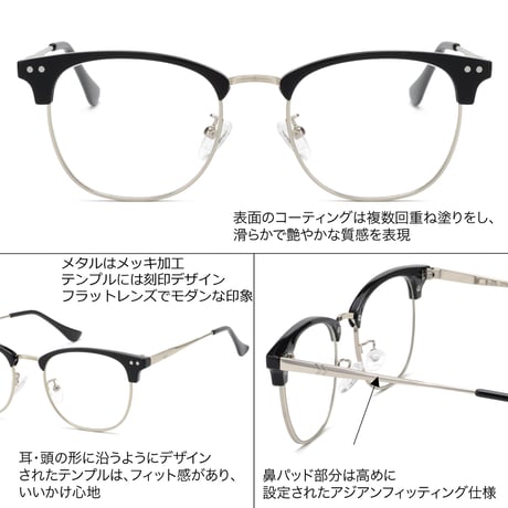 【7colors】ナローサーモント/ブローフレームサングラス・グラス/UV99%cut/Ladies'・Men’s<No.2982>