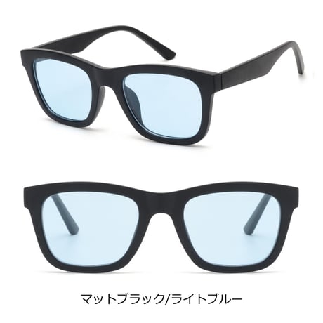 【7colors】スクエア サングラス/UV99%cut/Ladies'・Men's <No.2961>PU leather case