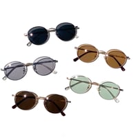 【5colors】七宝メタルカラーフレームボストンサングラス/UV99%cut/Ladies'・Men's  <No.3562>PU leather case