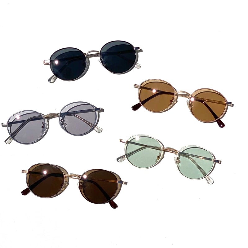 5colors】七宝メタルカラーフレームボストンサングラス/UV99%cut