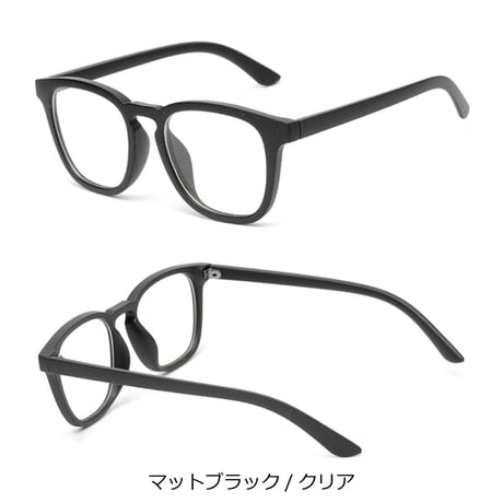 【3colors】スクエアフレームグラス/UV99%cut/Ladies'・Men's <No.2958>PU leather case