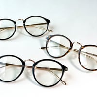 【3colors】ボストンコンビフレームメガネ/UV99%cut/Ladies'・Men's <No.2898>