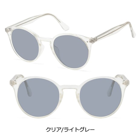 【5colors】ボストンクリアフレーム サングラス/UV99%cut/Ladies'・Men's<No.2942>PU leather case