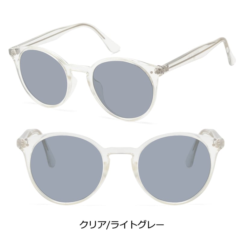 5colors】ボストンクリアフレーム サングラス/UV99%cut/Ladies'・Men