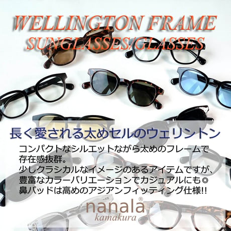 【6colors】ウェリントン クラシックサングラス/UV99%cut/Ladies'・Men’s<No.2939>PU leather case