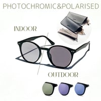 調光・偏光レンズ【4colors】ボストンサングラス/UV99%cut/Ladies'・Men's<No.2942PH>PU leather case