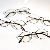 【4colors】オーバルメタル グラス/UV99%cut/Ladies'・Men's <No.3547>PU leather case