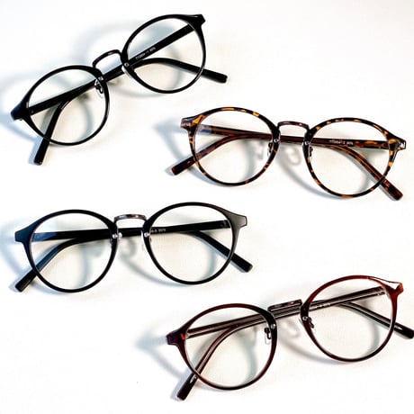 【5colors】ボストンクリアメガネ/UV99%cut/Ladies'・Men's <No.2854>