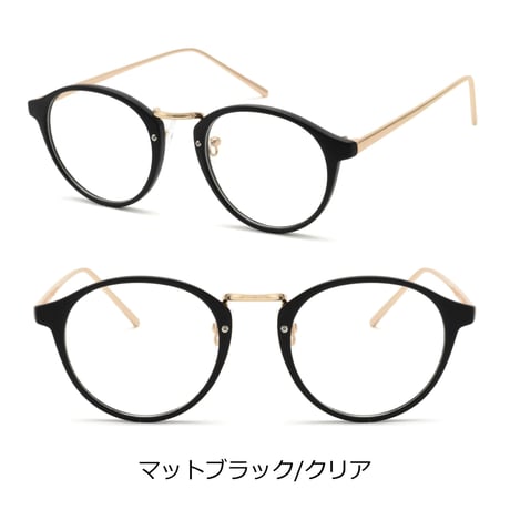 【3colors】ボストンコンビフレームメガネ/UV99%cut/Ladies'・Men's <No.2898>