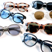 【7colors】ウェリントン サングラス/UV99%cut/Ladies'・Men's <No.2955>PU leather case