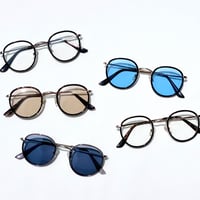 【5colors】インナーリム クラシックボストンサングラス・メガネ/UV99%cut/Ladies'・Men's <No.3560>PU leather case