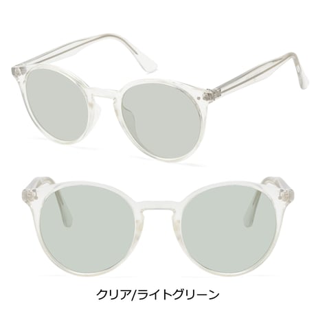 【5colors】ボストンクリアフレーム サングラス/UV99%cut/Ladies'・Men's<No.2942>PU leather case