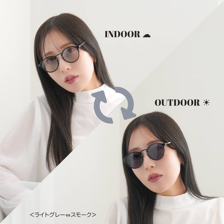調光・偏光レンズ【5colors】ボストンサングラス/UV99%cut/Ladies'・Men's<No.2854PH>PU leather case