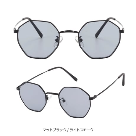 【7colors】オクタゴメタルフレームサングラス/UV99%cut/Ladies'・Men's<No.3551>PU leather case