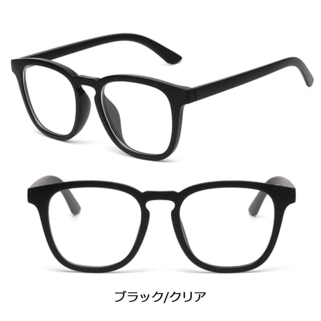 【3colors】スクエアフレームグラス/UV99%cut/Ladies'・Men's <No.2958>PU leather case