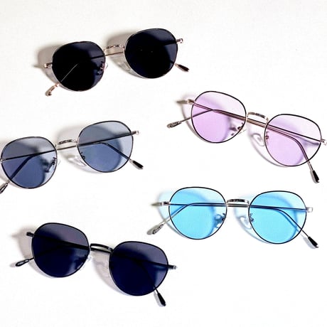 【5colors】クラウンパントメタルサングラス/UV99%cut/Ladies'・Men's <No,3555>PU leather case