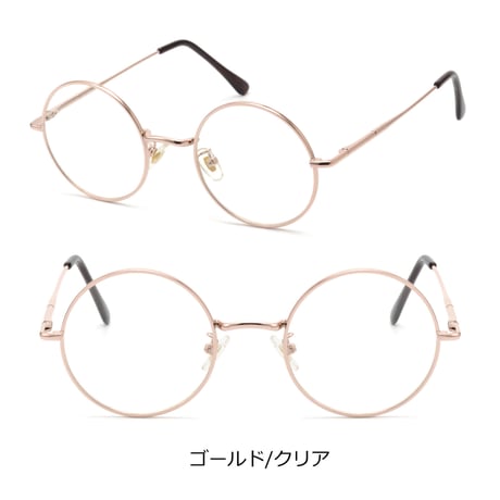 【2colors】ラウンドメタルメガネ/UV99%cut/Ladies'・Men's  <No.3519>PU leather case