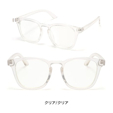 【4colors】スクエアクリアフレームサングラス/UV99%cut/Ladies'・Men's<No.2958>PU leather case