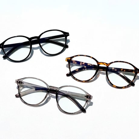 【3colors】ボストンクリアグラス/UV99%cut/Ladies'・Men's  <No.2888>PU leather case