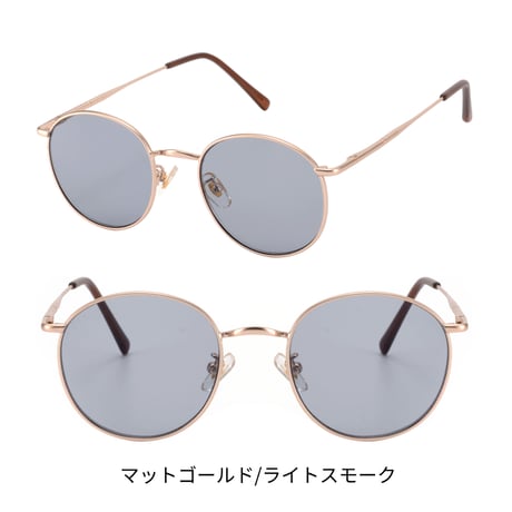 【4colors】ラウンドフレームサングラス・グラス/UV99%cut/Ladies'・Men's <No.3550>PU leather case