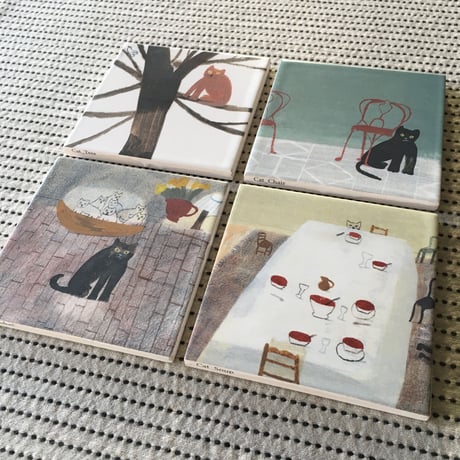 Laura Carlin tile  "Cat basket"