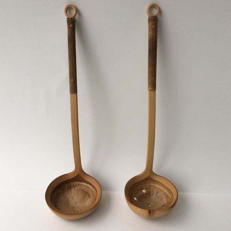 下本一歩 スス竹のお玉(大)・穴あきお玉(大) | 黄色い鳥器店