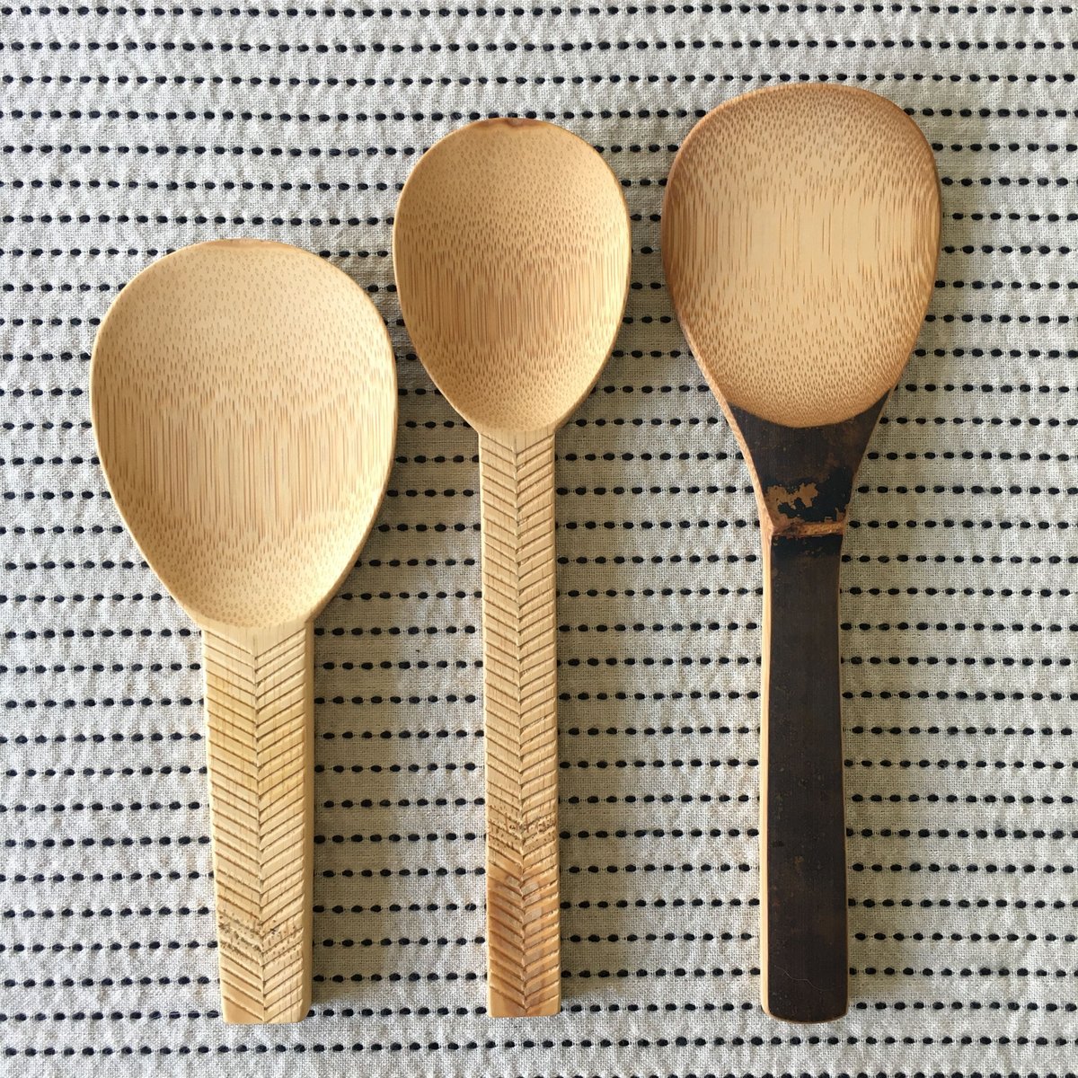 下本一歩 スス竹 取り分けスプーン | 黄色い鳥器店
