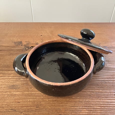 杉本寿樹　ロール鍋   飴釉
