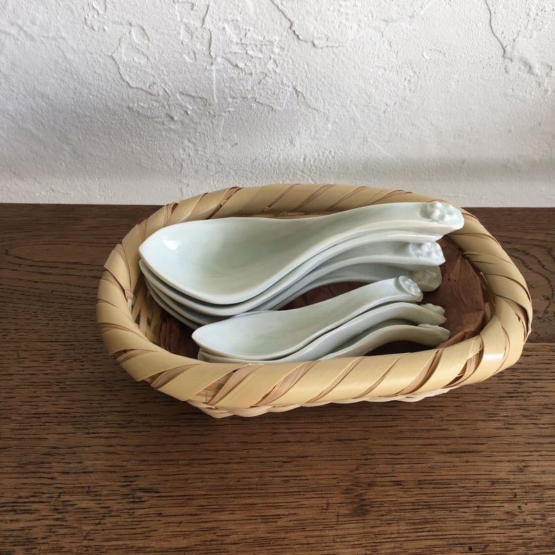 食器 Ren / Eng available 五十嵐元次 白磁 レンゲ(大) | 黄色い鳥器店