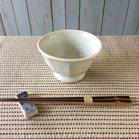 五十嵐元次　白磁　面取りめし碗