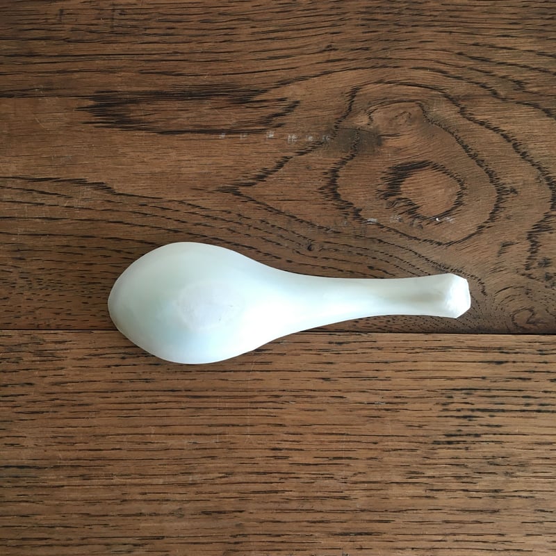 五十嵐元次 白磁 レンゲ(小) | 黄色い鳥器店