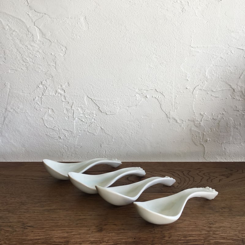 五十嵐元次 白磁 レンゲ(大) | 黄色い鳥器店