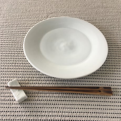 五十嵐元次　白磁　7寸皿