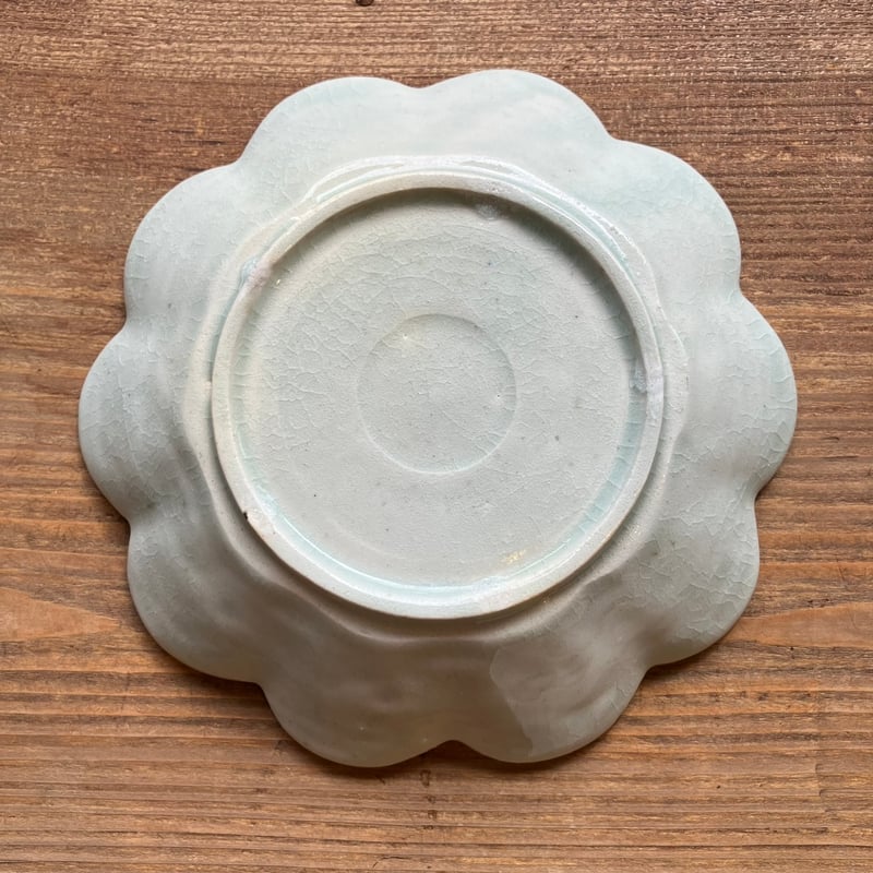 日高伸治 白磁 輪花皿 | 黄色い鳥器店
