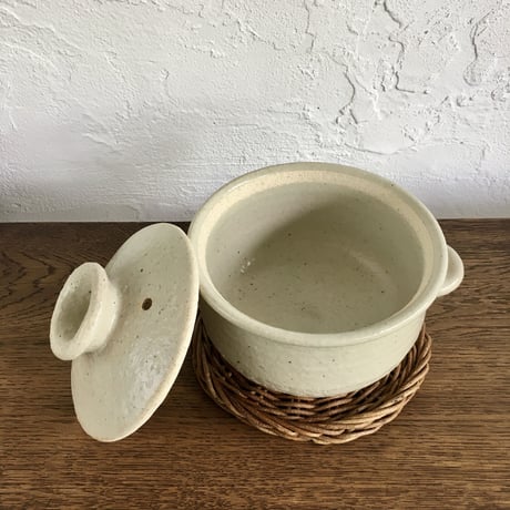 杉本寿樹　白釉 小鍋