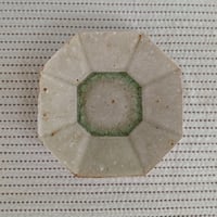 粕谷修朗　灰釉 八角皿(小)