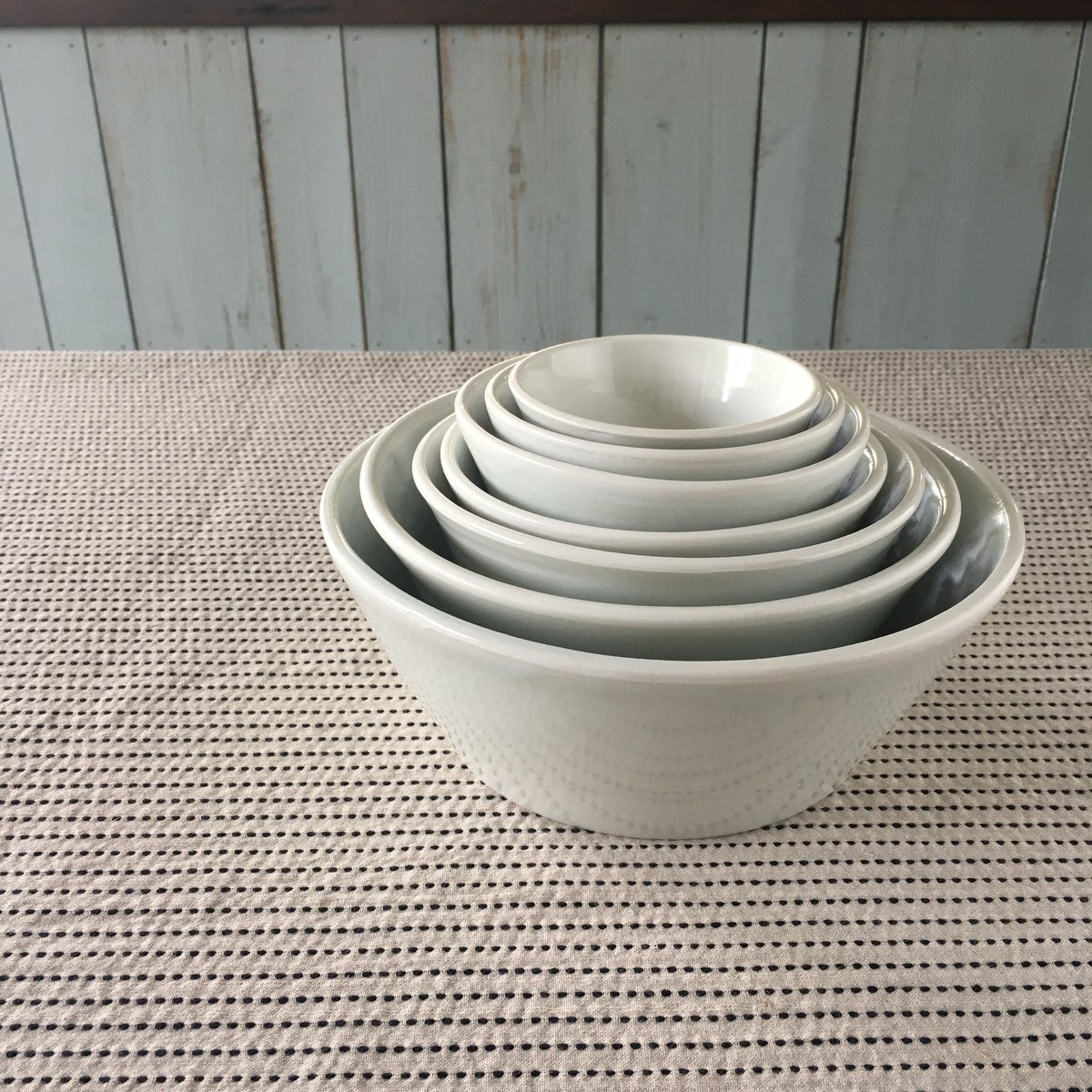 五十嵐元次 白磁 6寸切立鉢 | 黄色い鳥器店