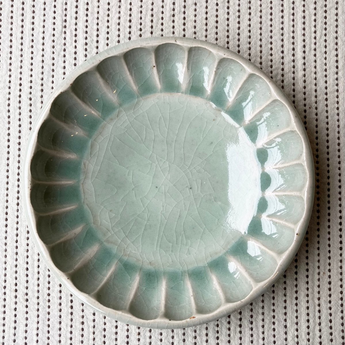 五十嵐元次 菊皿 6寸 | 黄色い鳥器店