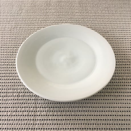 五十嵐元次　白磁　7寸皿