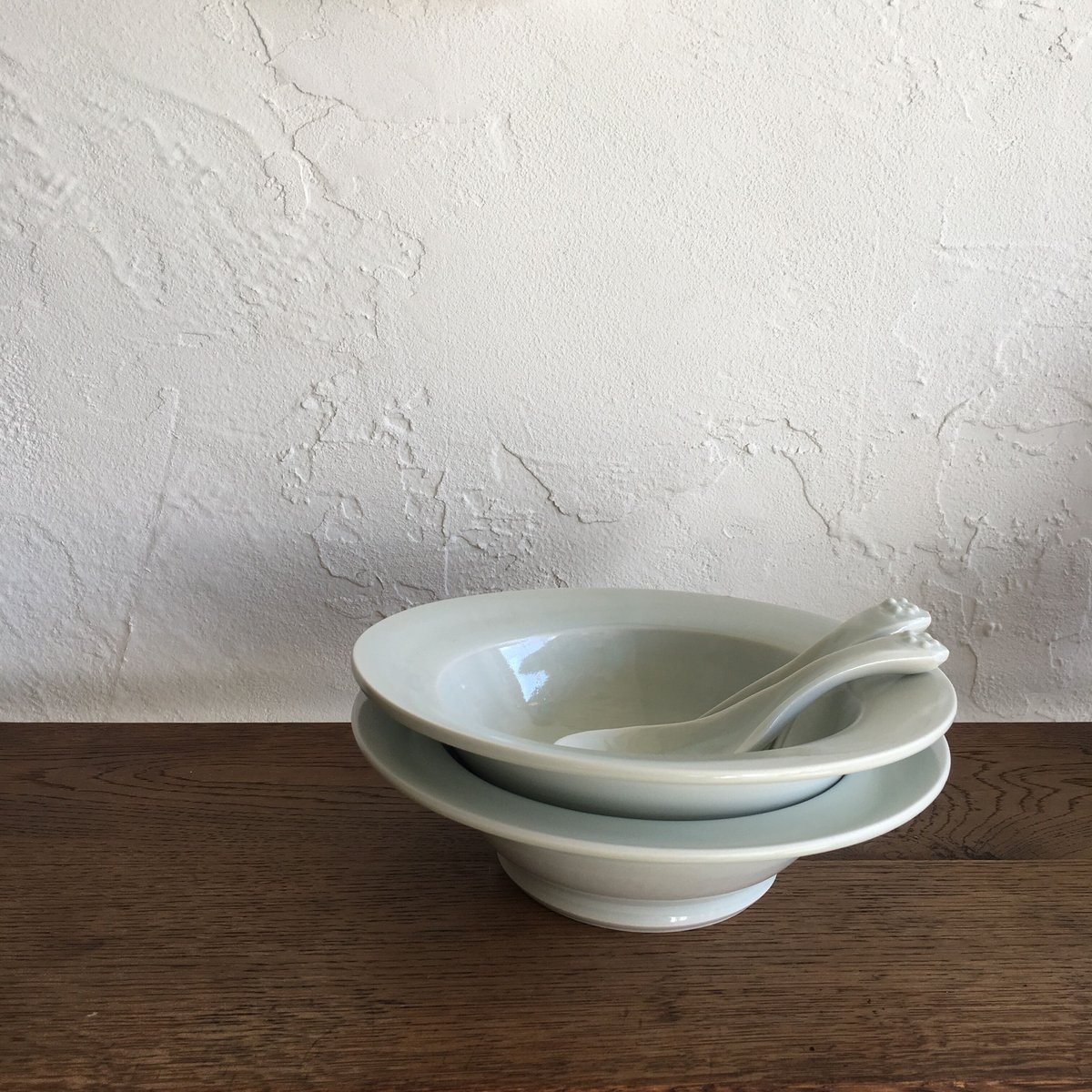五十嵐元次 白磁 7寸リム鉢 | 黄色い鳥器店