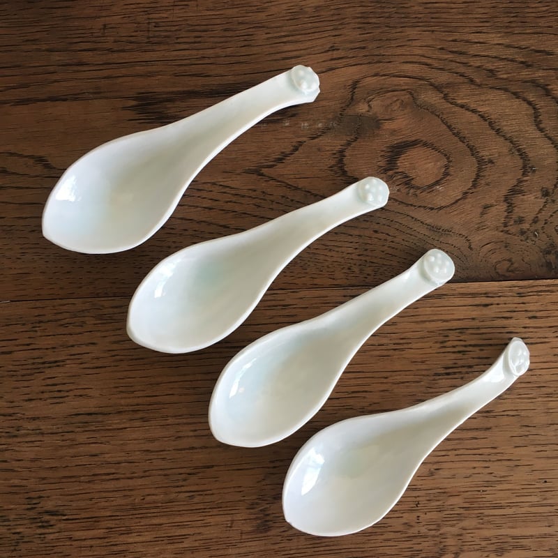 五十嵐元次 白磁 レンゲ(小) | 黄色い鳥器店