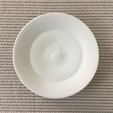 五十嵐元次　白磁　7寸皿